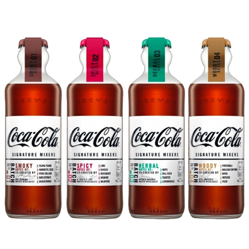 英国进口 复古版可口可乐 （烟熏味、香本味、松木味、烈性味） 200ml*4瓶四口味体验装装 可直饮 可调酒 碳酸饮料