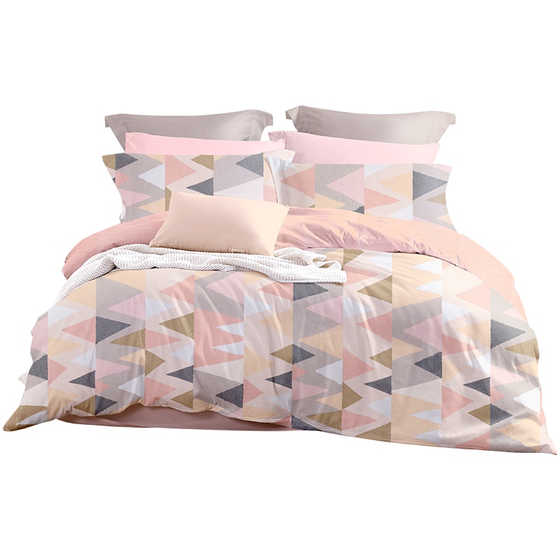 LOVO乐蜗家纺床上用品秋冬磨毛保暖全棉四件套1.5m床纯棉冬季双人被套床单1.8米床