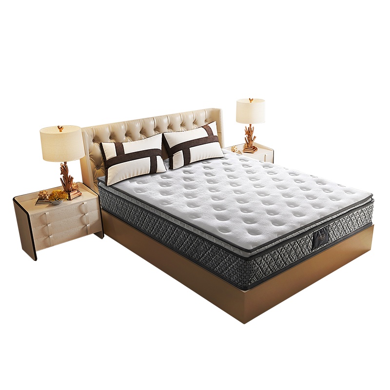 [热卖]慕思床垫80%含量天然乳胶静音独袋弹簧 软硬两用三区护脊床垫 升级负氧离子防螨面料床垫有氧 1.8米