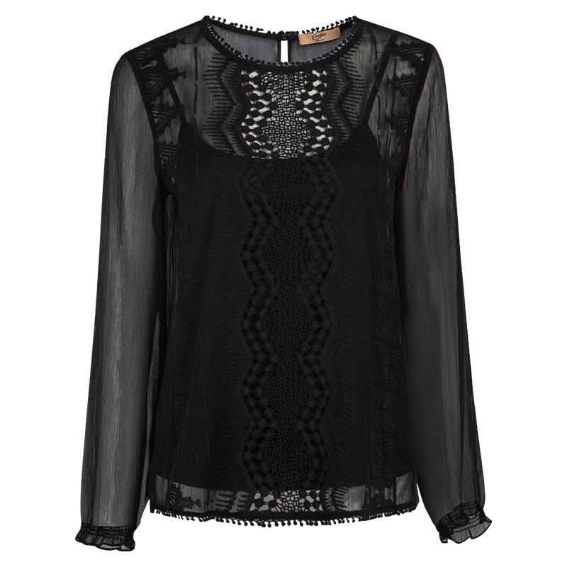 【福利款】拉夏贝尔本白两件套蕾丝罩衫