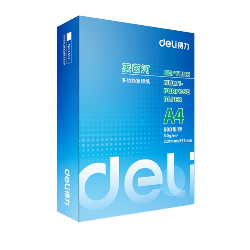 得力(deli)7419莱茵河复印纸(A4-80g-5包)(箱)