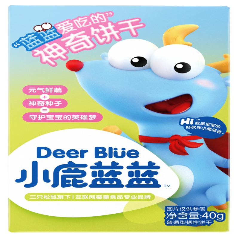小鹿蓝蓝 神奇饼干40g 宝宝零食儿童蔬菜饼干