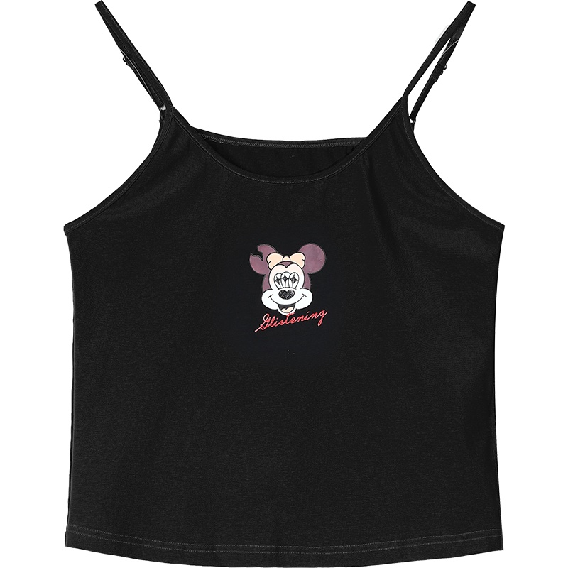 【新款】妖精的口袋性感内搭吊带背心女2020夏美背黑色打底上衣潮