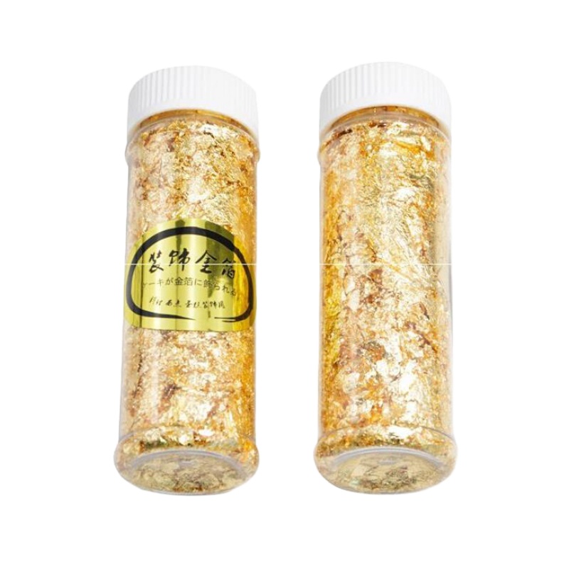 金泊纸食用粉格子金纸箔纸烘焙寿司纸家用甜品装饰可用2g/瓶（瓶）