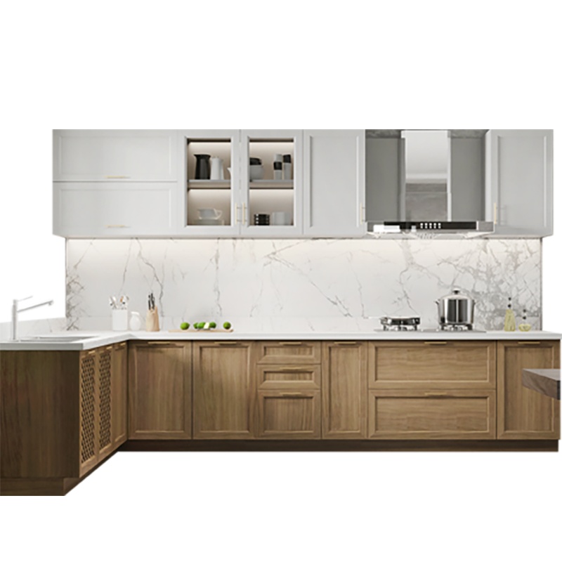 中铝绿萝美巢 厨房定制橱柜套餐 整体厨房装修定做铝制厨柜现代简约美式防潮耐腐阻燃全铝合金橱柜定制 定制诚意金非商品价格