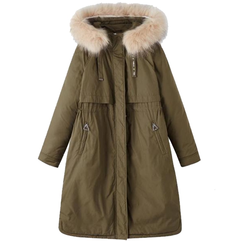 【专柜同款】羽绒服女中长款轻薄2019冬装新款韩版宽松百搭学生BF过膝粉色外套20013896