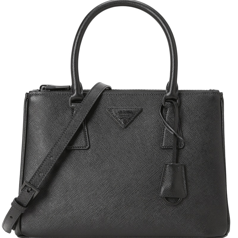 预订 PRADA 普拉达 GALLERIA 通勤手拎包 单肩包 手提包 斜挎包小号 三角LOGO标十字纹皮1BA863