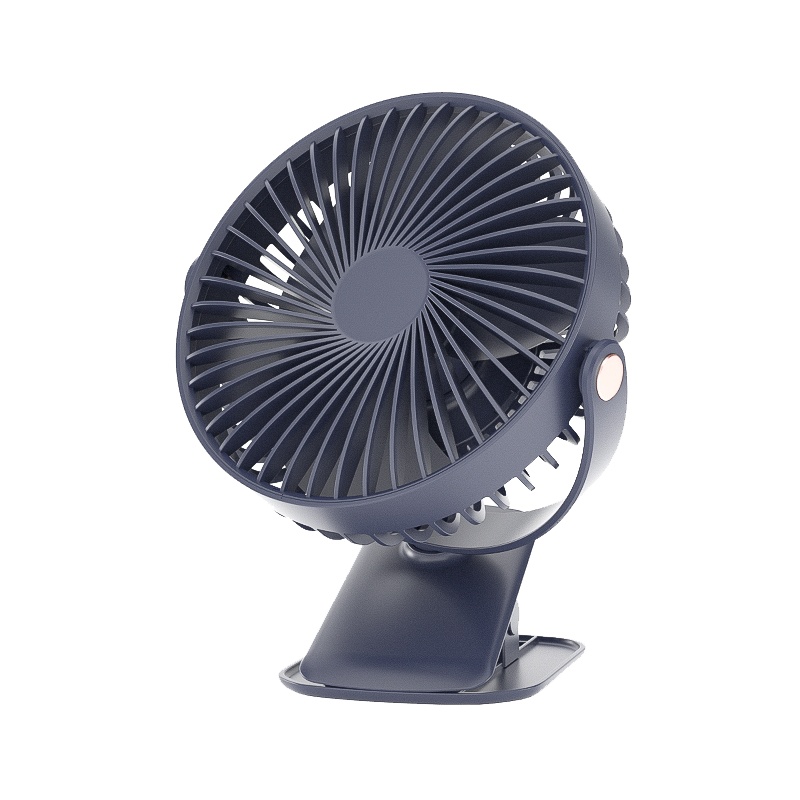 可充电小电风扇夹子壁挂免安装打孔便携式厨房用墙挂电扇学生宿舍 USB插电版☆七寸大风扇☆台夹两用☆可拆洗☆可墙挂☆藏青蓝