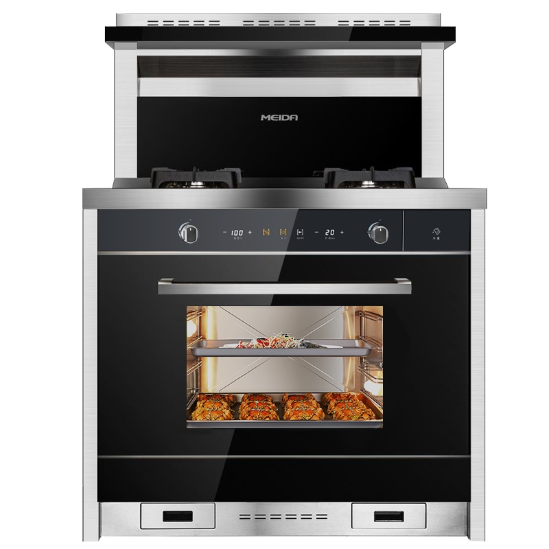 美大(MEIDA)集成灶ZX90蒸箱款集成一体灶 家用抽油烟机燃气灶双灶套装(天然气)