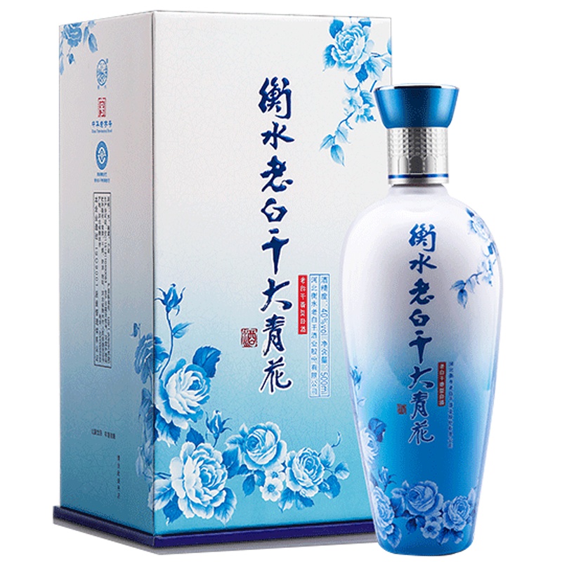衡水老白干40度大青花 500mL单瓶装中度白酒