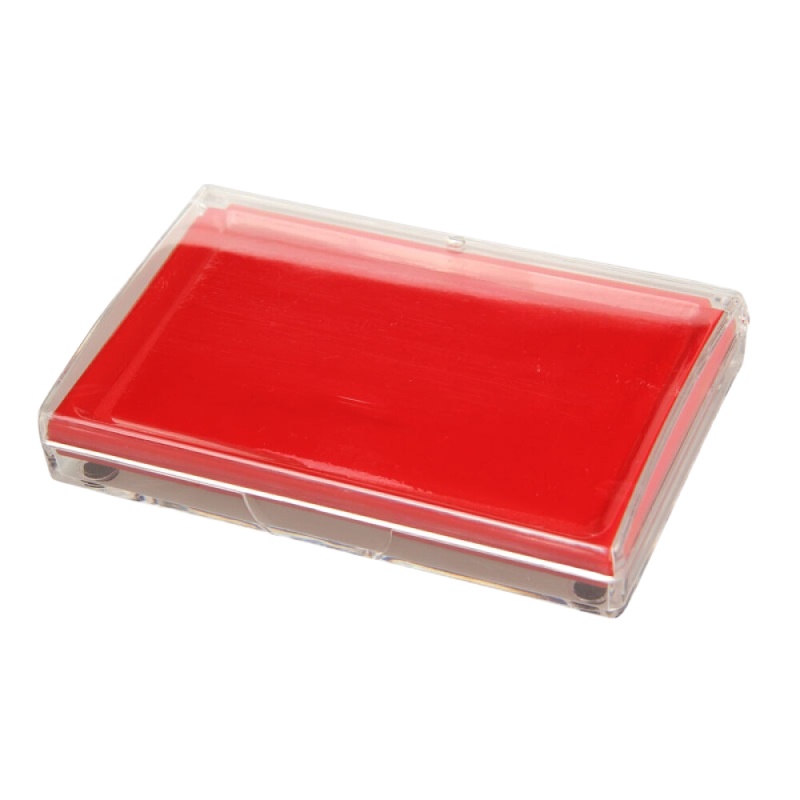 三木(SUNWOOD) 136*86mm方形透明外壳快干印台 红色 6282 2个/包