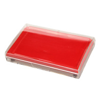 三木(SUNWOOD) 136*86mm方形透明外壳快干印台 红色 6282 2个/包