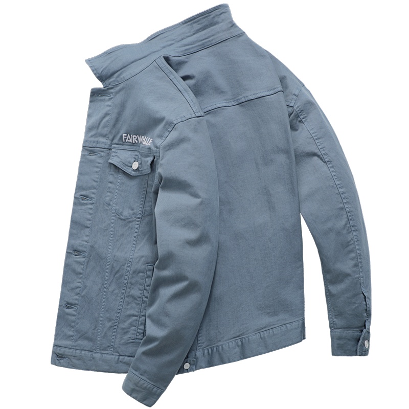 马克华菲牛仔外套男2021春季潮流工装夹克牛仔衣韩版潮流秋装上衣