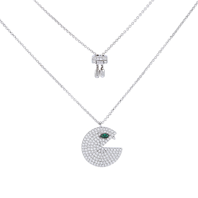 APM Monaco'PAC'项链女毛衣链春夏吊坠锁骨链送女友