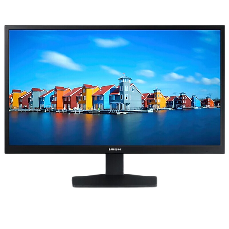 三星(SAMSUNG)S22A330NHC 21.5英寸全高清分辨率广视角商务家用办公 支持壁挂 滤蓝光爱眼不闪屏电脑显示器(HDMI+VGA)