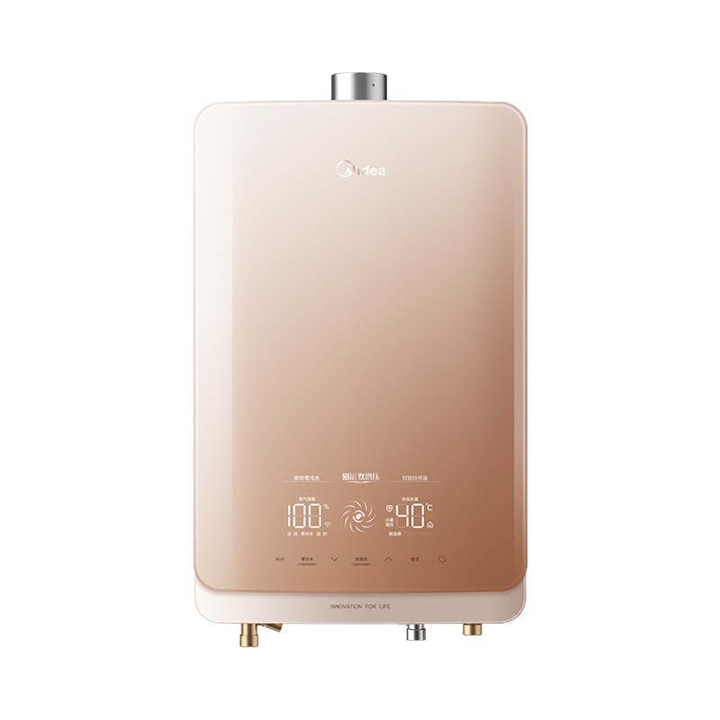 美的(Midea)16升燃气热水器JSQ30-16HT7S双增压零冷水智温控温