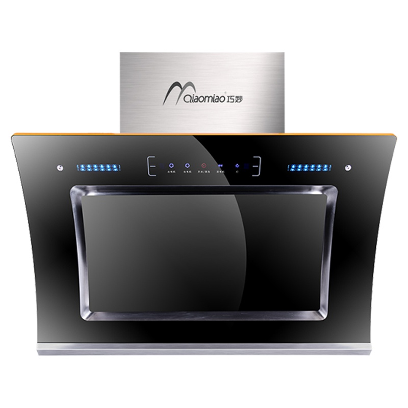 巧妙(QIAOMIAO)油烟机单机侧吸式抽油烟机自动清洗抽烟机吸油烟机烟机QM371B款750mm宽触控式自行安装