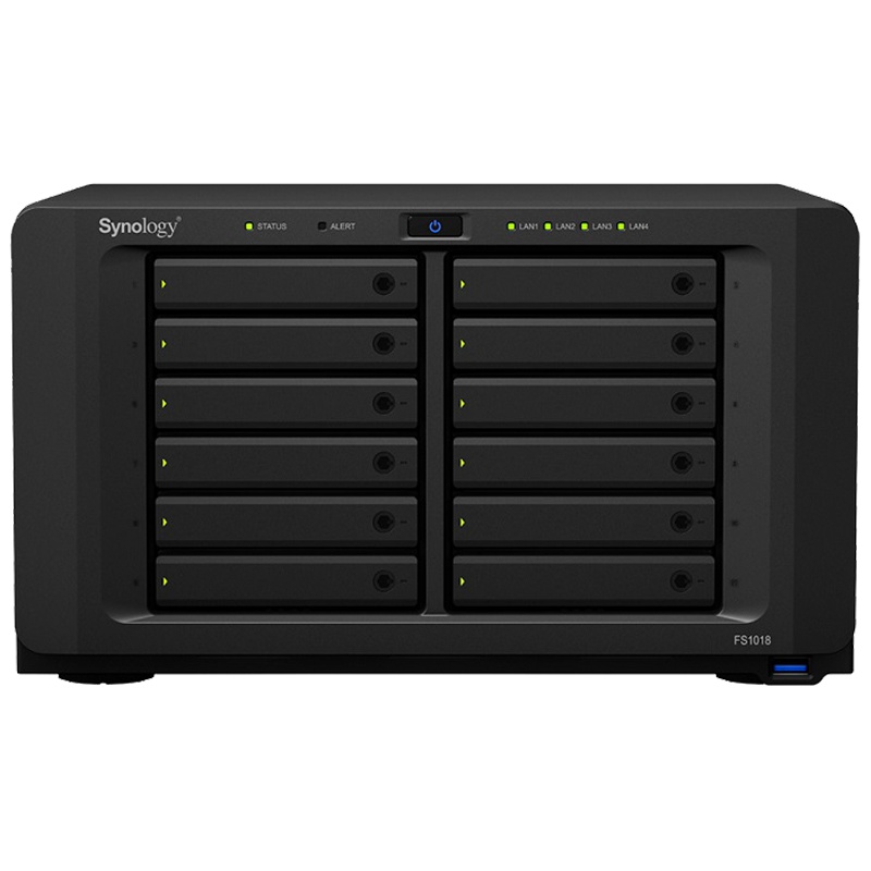 群晖(Synology)FS101812盘位双核心NAS网络存储服务器(无内置SATA硬盘)不规则体支持NAS盘企业盘