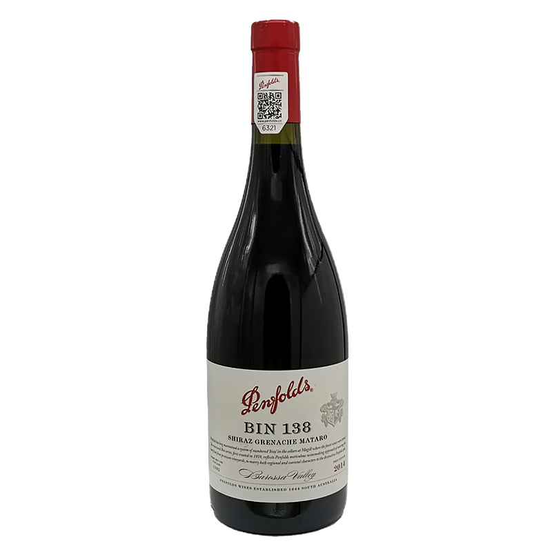 奔富Bin138设拉子歌海娜玛塔罗红葡萄酒750ML