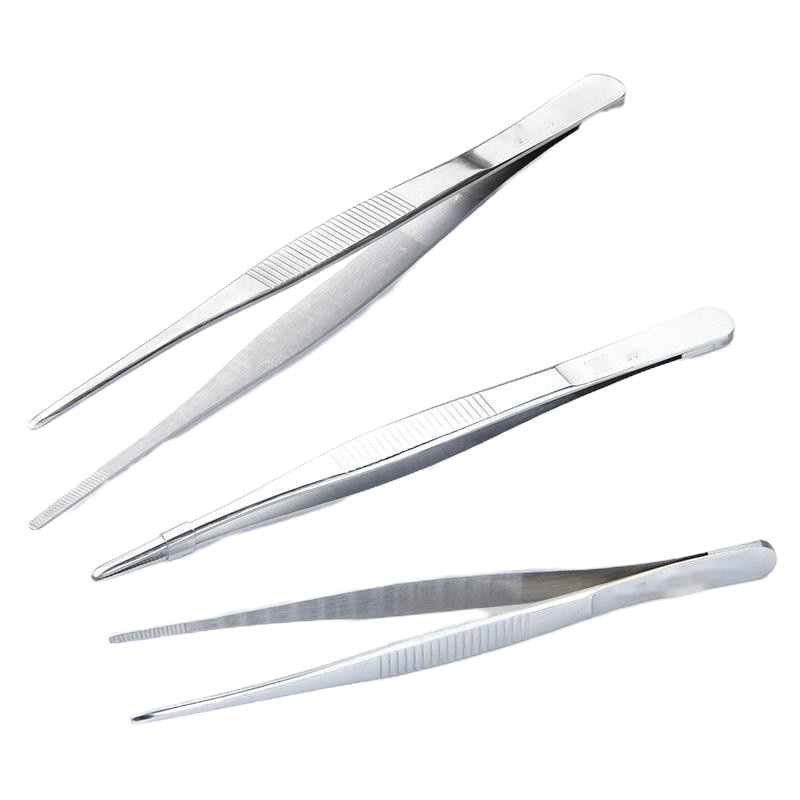 钢盾(SHEFFIELD) 200mm不锈钢加厚直头镊子-银色(单位:个)