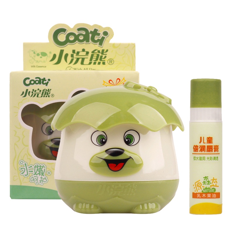小浣熊(Coati) 婴儿润肤霜 宝宝婴童面霜 冬季儿童水嫩嫩牛奶滋润霜 护脸霜 草莓味30g送唇膏