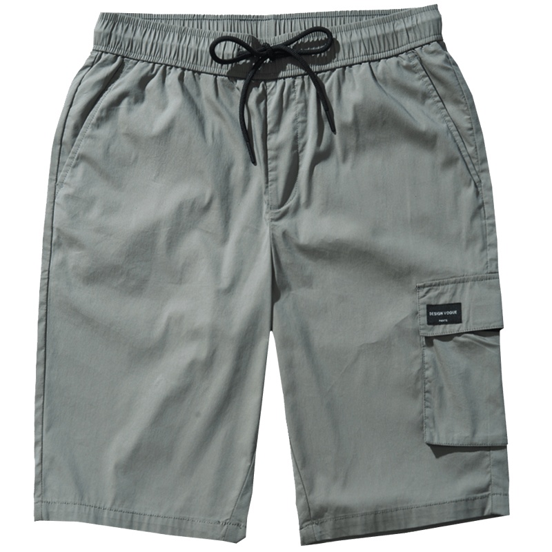 千纸鹤男装5分休闲短裤 男士夏季中腰直筒弹力五分裤子90153