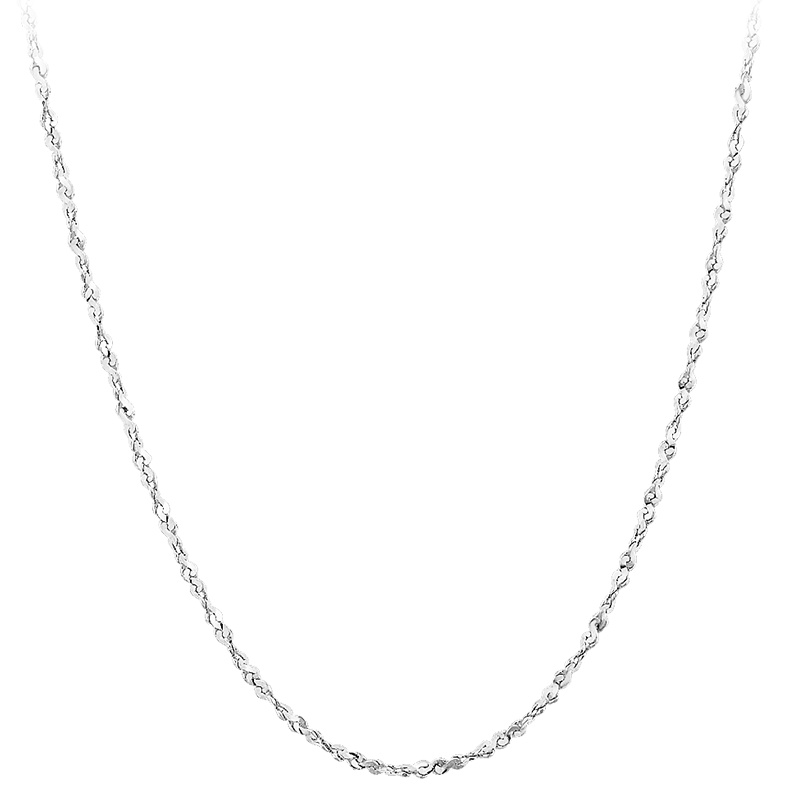 周大生铂金项链正品满天星锁骨链细配吊坠PT950白金素链女纪念日白金饰品 女士珠宝首饰