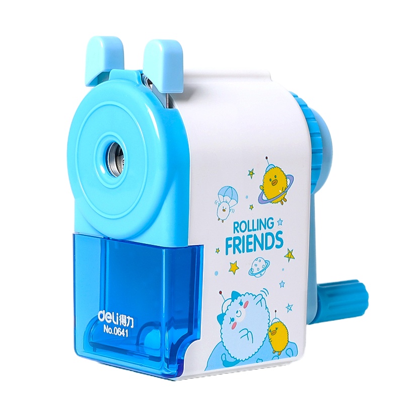 得力deli手摇削笔器0641 卷笔刀削笔刀转笔刀学生卡通文具用品 办公得力削笔机