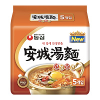 农心韩国进口辛拉面出品安城汤面125g*5方便面 韩国泡面整袋装