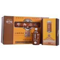 古越龙山 绍兴黄酒 花雕酒糯米酒 中央库藏十年 半干型 500ml*6瓶 礼盒装 整箱装