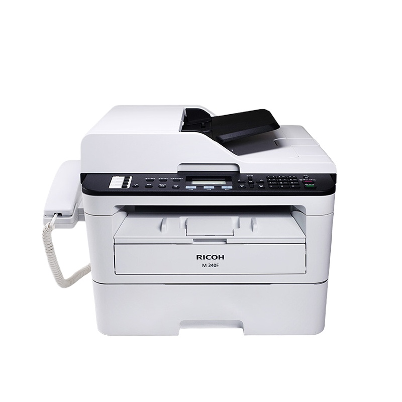 理光(Ricoh)M 340FW A4黑白激光四合一多功能一体机(双面打印/复印/扫描/传真/无线/有线)