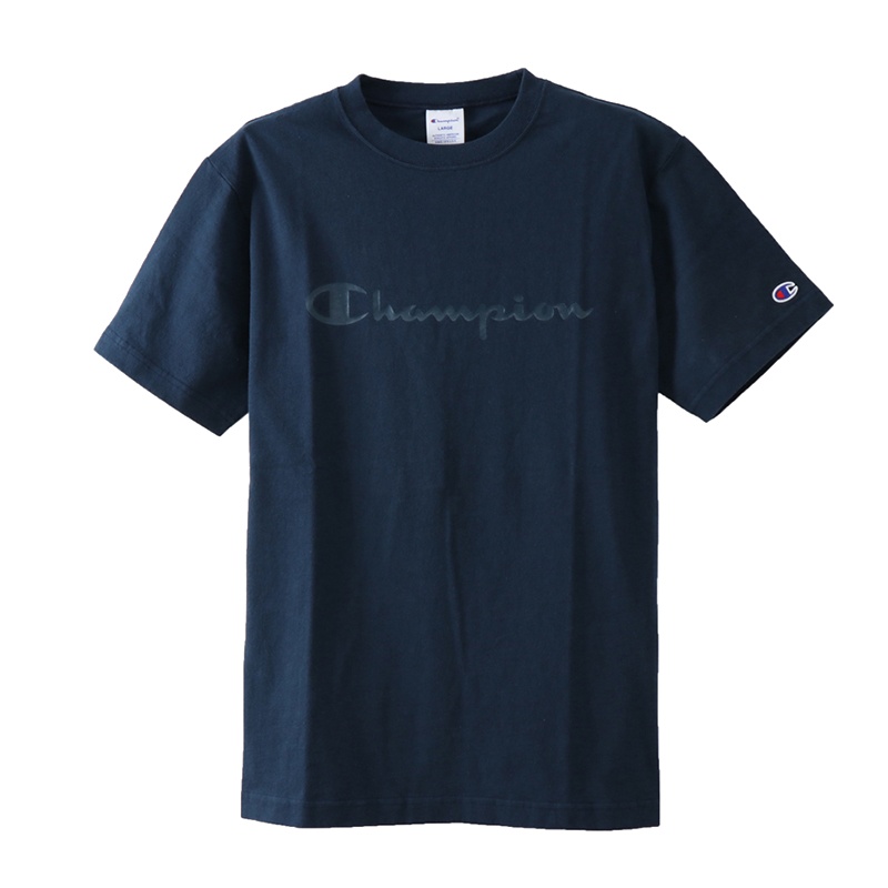 日版Champion冠军正品C3-M350-草字同色LOGO短袖T潮流情侣