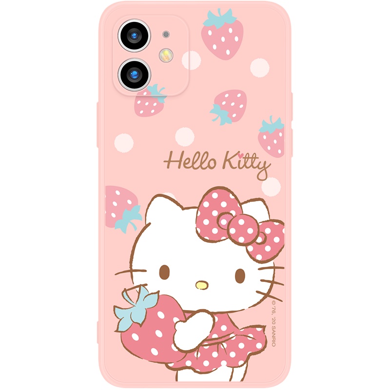 优加HelloKitty苹果12手机壳液态硅胶卡通可爱12promax软壳个性创意Mini摄像头防摔iPhone12Pr