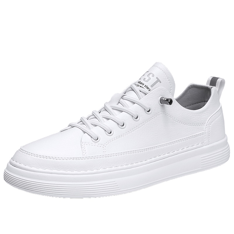 木林森男鞋小白鞋男士2021年新款潮鞋秋季休闲百搭板鞋软底皮鞋男