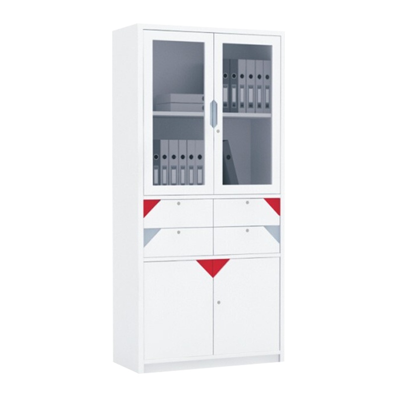 科朔 文件柜铁皮柜资料柜办公室柜子档案柜 中四斗文件柜 KS-ZSD900-1