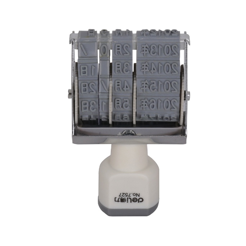 得力 7527 日期印 滚轮可调生产年月日印章 清晰耐用 财务用品 8位 字高5mm 一个