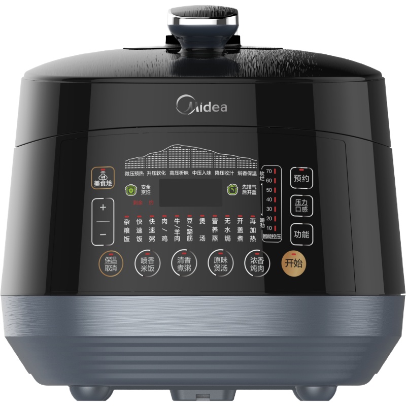 美的/Midea MY-RY50Q5 电压力锅一锅双胆5L容量 家用智能预约多功能电压力锅饭锅