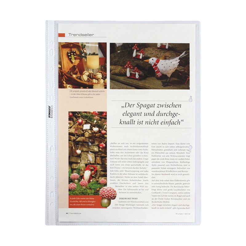 港大专属 金得利(KINARY)EH303A-6.0 A4资料备用袋11孔活页袋 100个/包