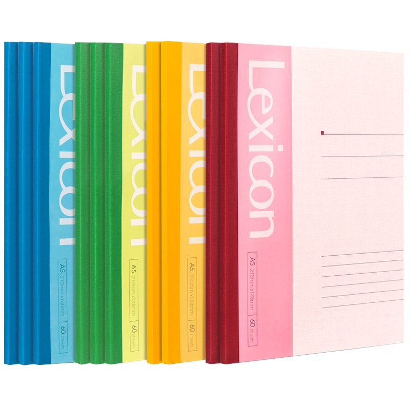 得力(deli)A5/60页无线装订本办公记事本 软抄本 笔记本子 办公用品文具用品手抄本 10本装 7653