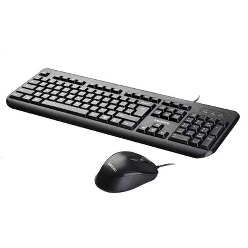 联想(Lenovo)USB商用键鼠套装(黑)