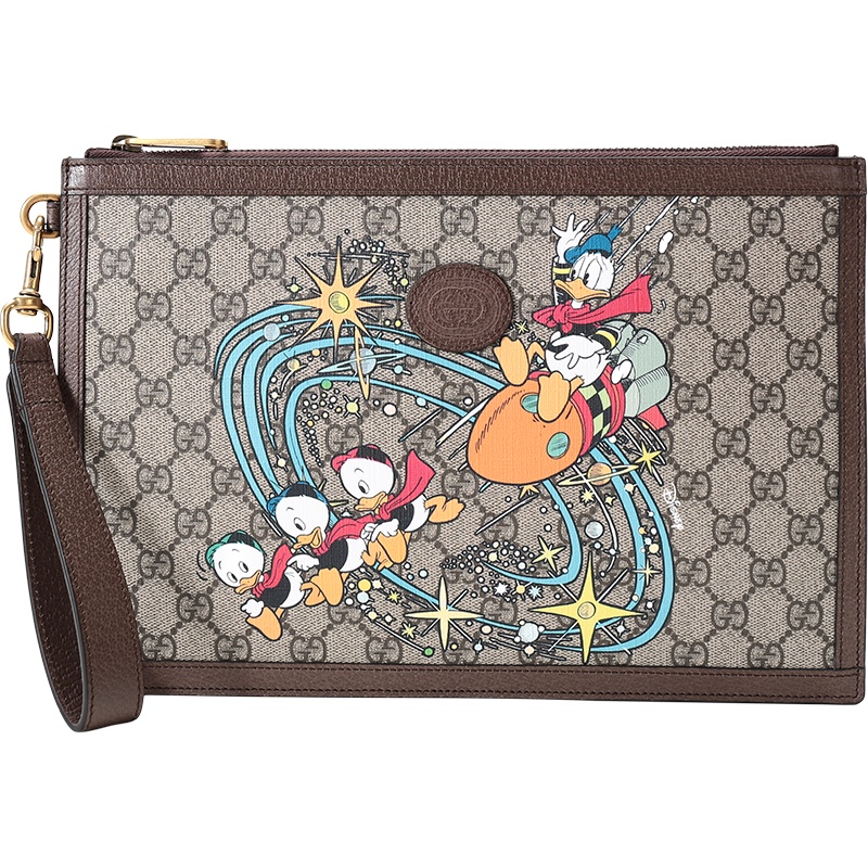 GUCCI 古驰 男女中性Disney x Gucci人造帆布仿古做旧手拿包 647925 2OAAT