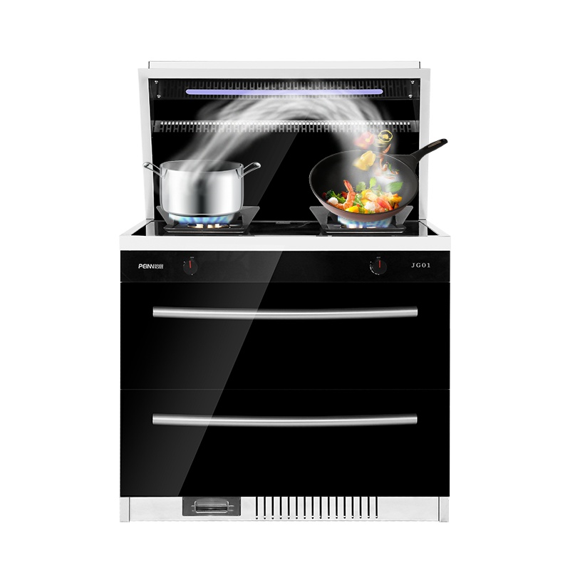 培恩集成灶一体灶JJZY/T-JG01一级能效5.0KW燃气灶具天然气/液化气电热自动清洗油烟机自动防火墙烟机灶具消毒柜