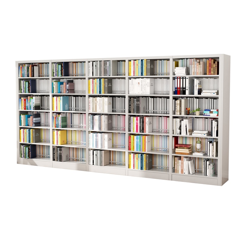 臻远6层钢制书架 双面一列五组白色