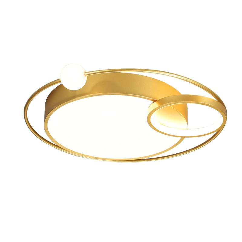 七只蚂蚁 轻奢卧室吸顶灯卧室灯具北欧房间灯饰卧室灯北欧卧室灯轻奢圆形简约现代大气led吸顶灯书房网红创意房间灯ZY296