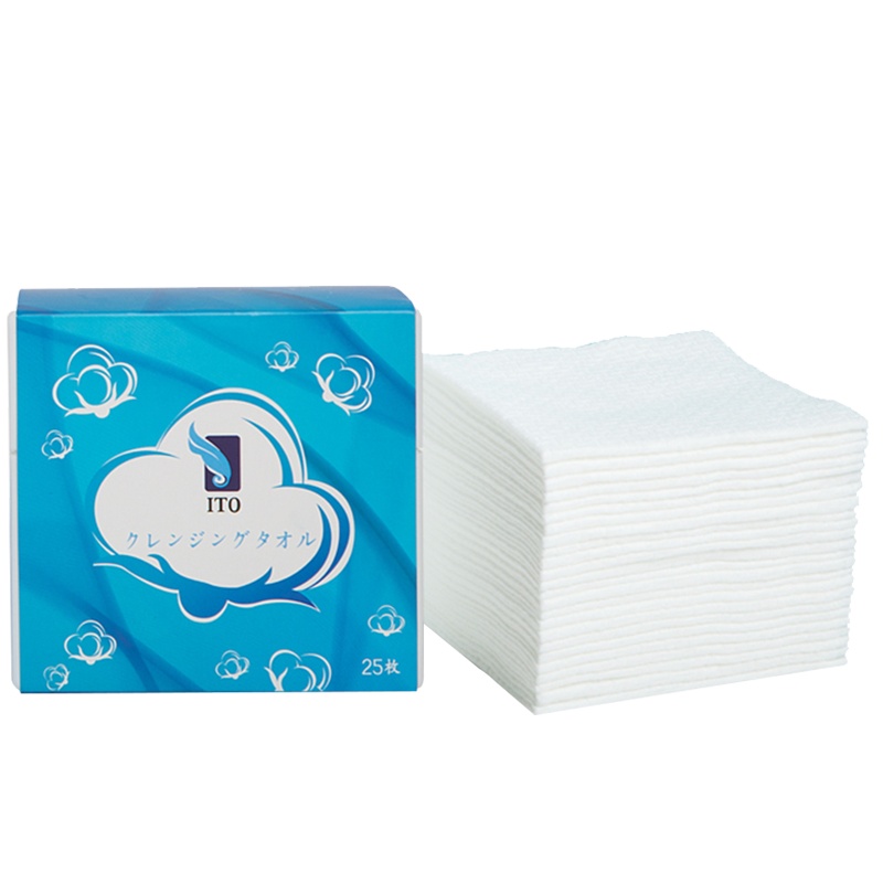 ITO 洗脸巾 一次性毛巾洁面巾 擦脸巾婴儿宝宝儿童纸巾 盒装 25枚/盒