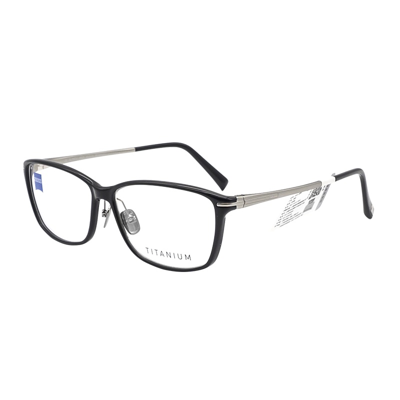 蔡司（ZEISS）光学近视眼镜架 男女款钛板材商务休闲眼镜框全框ZS-70011 55mm