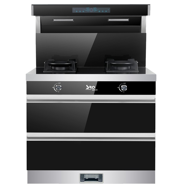 速热奇SRQ-S1集成灶家用环保灶一体抽油烟机消毒柜烟灶套装九腔鸳鸯灶 液化气