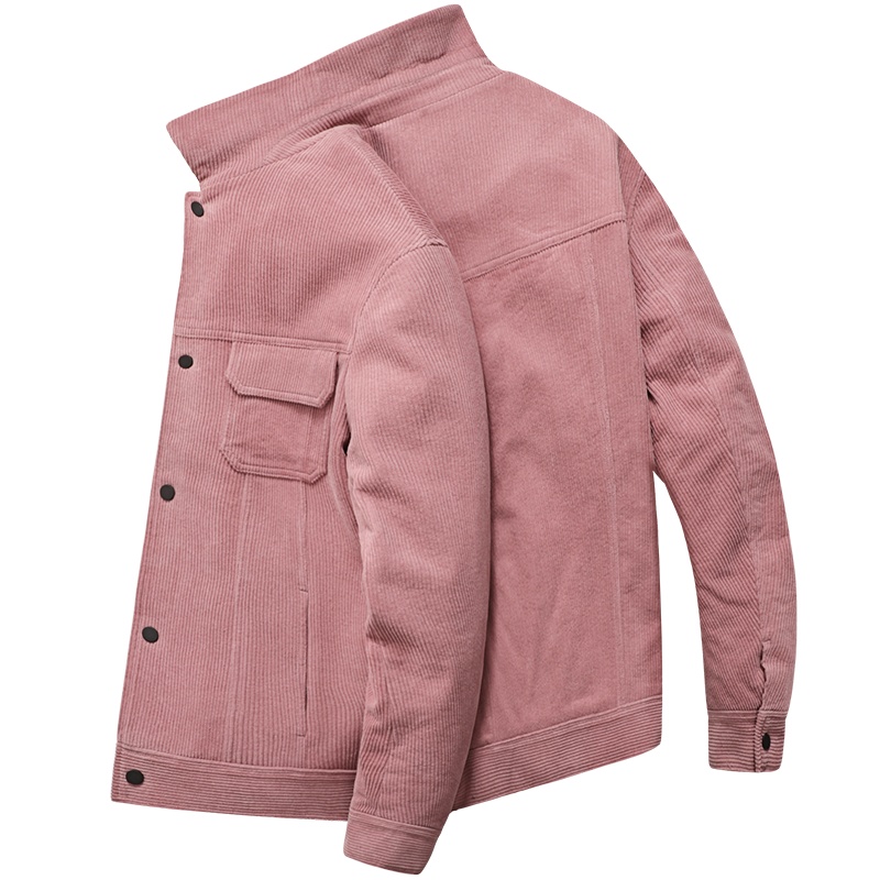 马克华菲棉衣男2019冬季新款短款纯棉翻领灯芯绒外套保暖棉服潮