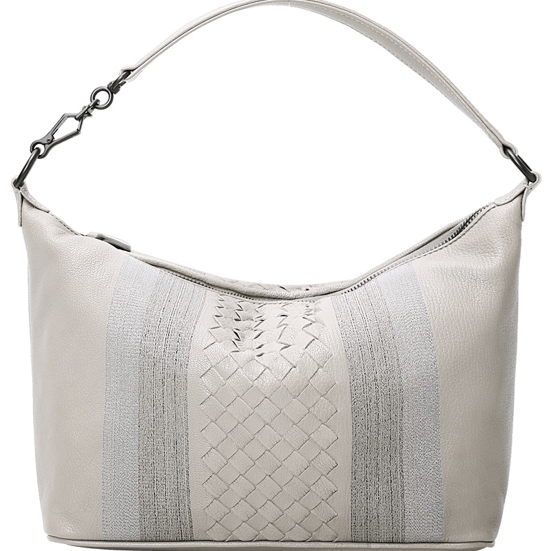 Bottega Veneta/葆蝶家 编织Madras条纹 单肩包 239988