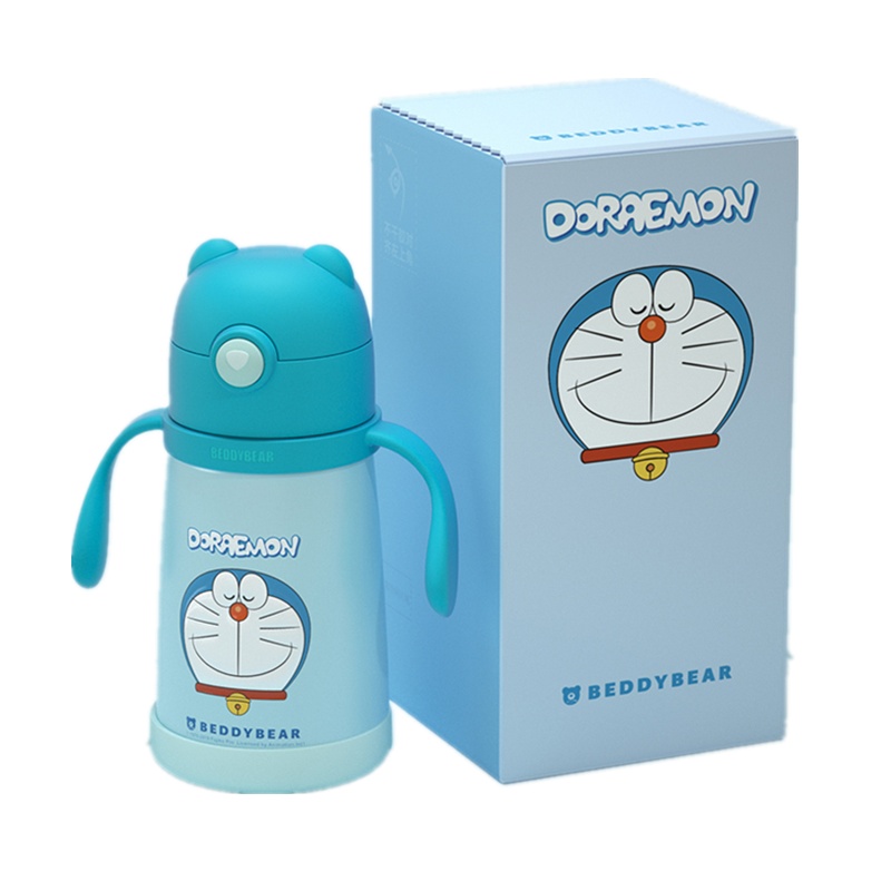 (私人定制)脸谱梦哆啦A梦系列杯具熊成人吸保温杯带吸管儿童水杯316不锈钢内胆480mlBEDDYBEAR